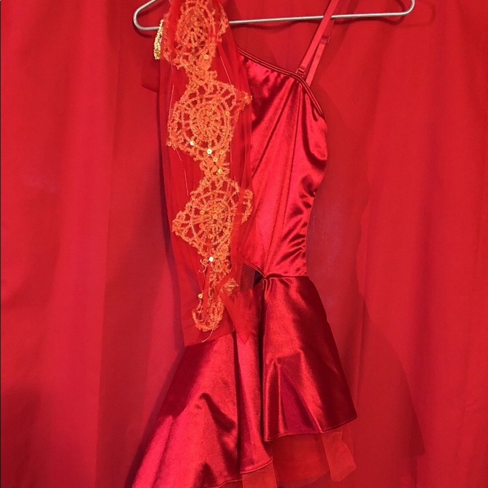 10th House Red Satin Costume